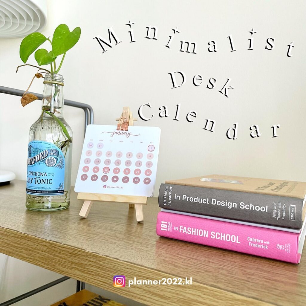 planner 2022 kl minimalist desk calendar aqa's note