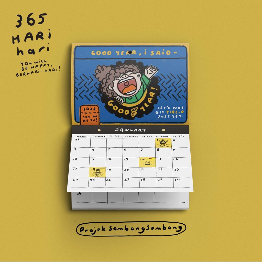 projek sembangsembang wall calendar aqa's note