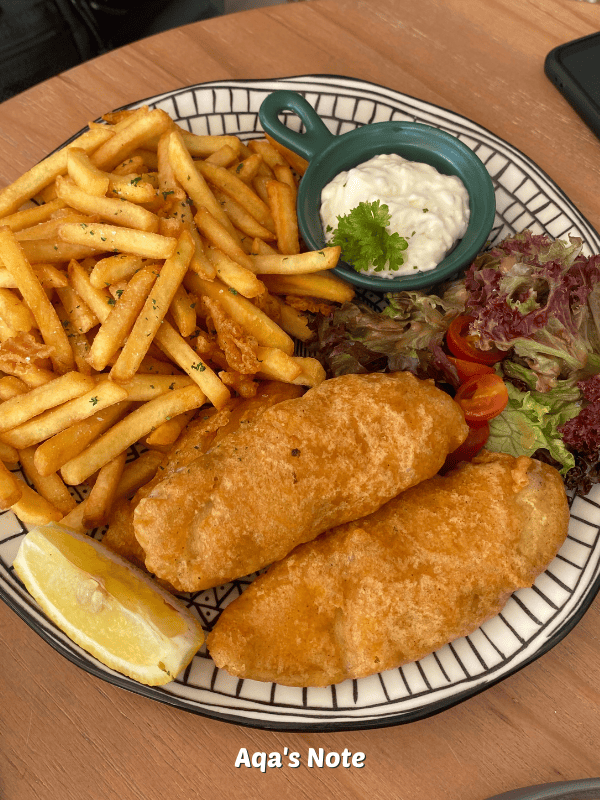 fly me to cafe in penang fish and chips aqa's note