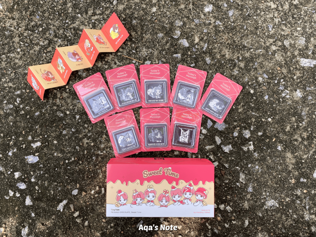 TinyTAN Message chocolates sweet time TopzMall Aqa's Note